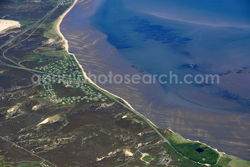 Sylt from the bird's eye view: Wadden Sea of North Sea Coast on Island in Sylt in the state Schleswig-Holstein