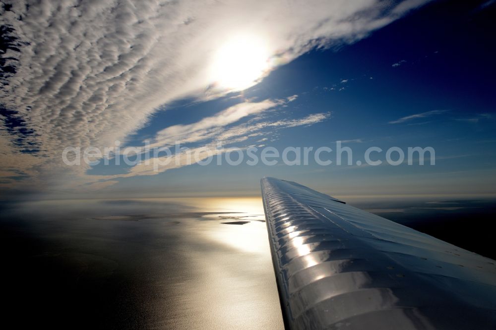 Aerial photograph Pellworm - Wadden Sea of North Sea Coast near by the island Pellworm in the state Schleswig-Holstein