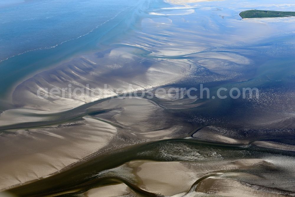 Pellworm from the bird's eye view: Wadden Sea of North Sea Coast in Pellworm in the state Schleswig-Holstein