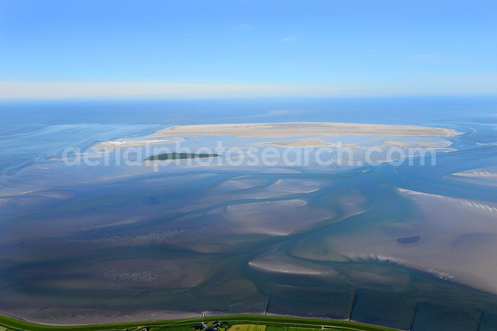 Aerial photograph Pellworm - Wadden Sea of North Sea Coast in Pellworm in the state Schleswig-Holstein