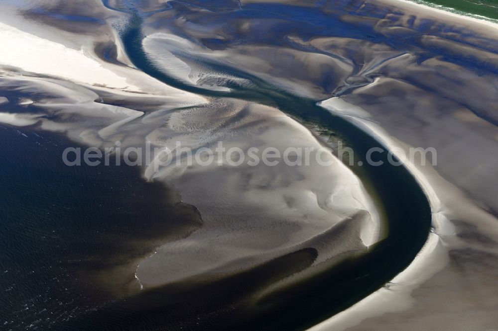 Pellworm from the bird's eye view: Wadden Sea of North Sea Coast in Pellworm in the state Schleswig-Holstein