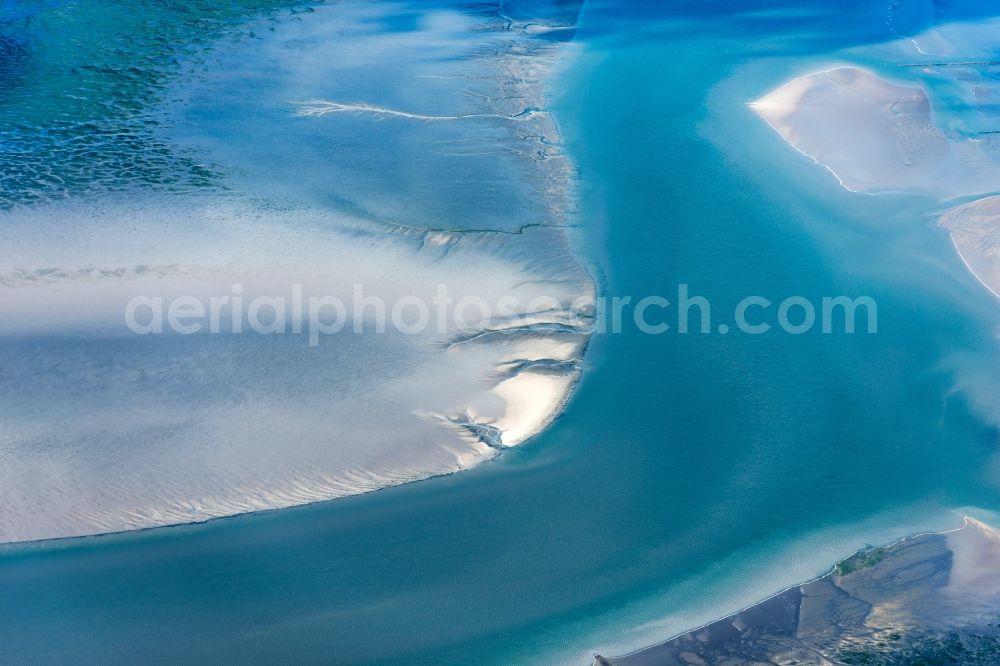 Aerial image Pellworm - Wadden Sea of North Sea Coast in Pellworm in the state Schleswig-Holstein