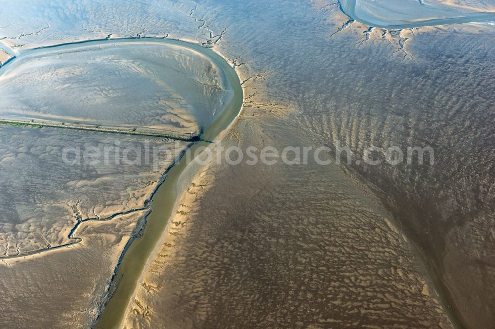 Aerial photograph Sankt Peter-Ording - Wadden Sea of North Sea Coast in Sankt Peter-Ording in the state Schleswig-Holstein