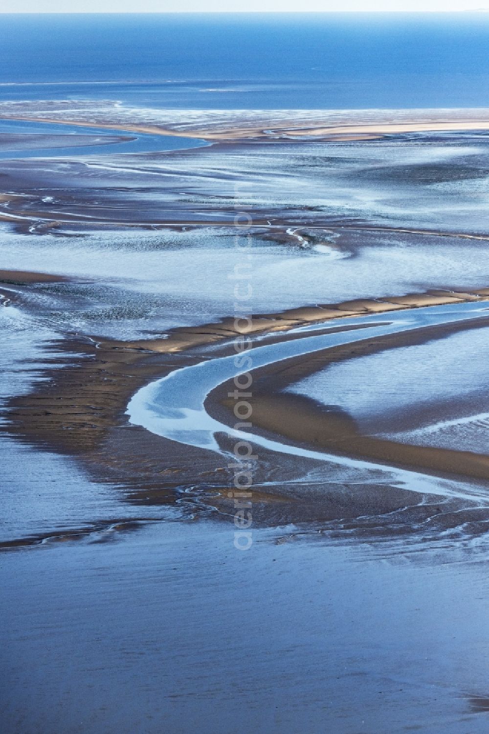 Aerial photograph Hedwigenkoog - Wadden Sea of North Sea Coast in Sankt Peter-Ording in the state Schleswig-Holstein