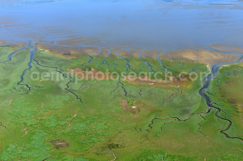 Aerial photograph Spiekeroog - Wadden Sea of North Sea Coast in Spiekeroog in the state Lower Saxony