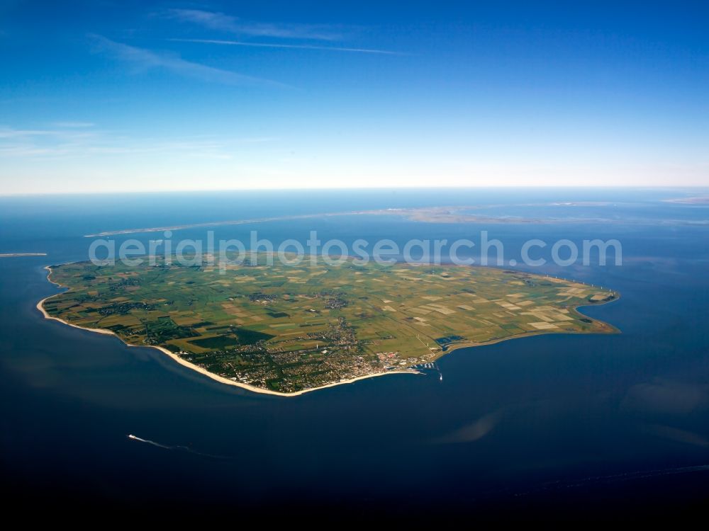 Aerial photograph Nieblum - Wadden Sea of North Sea Coast Island Foehr near Nieblum in the state Schleswig-Holstein