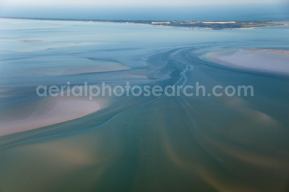 Sylt from above - Wadden Sea of North Sea Coast in Sylt in the state Schleswig-Holstein