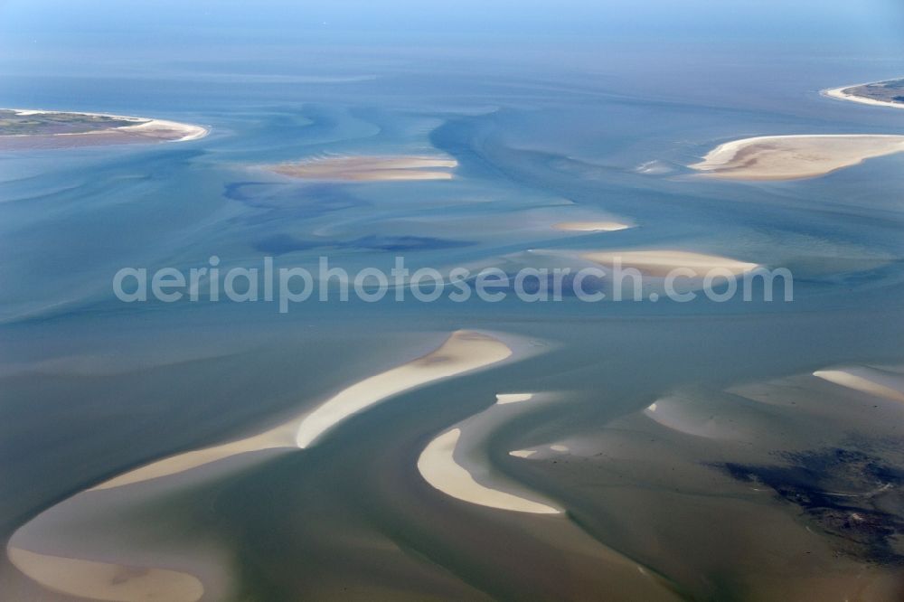 Terschelling from the bird's eye view: Mudflats off the island of Terschelling in the Netherlands