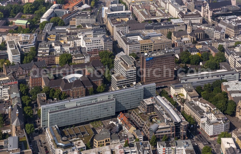 Aerial photograph Köln - WDR West German Broadcasting - Vierscheibenhaus the radio station in the center of Cologne in North Rhine-Westphalia