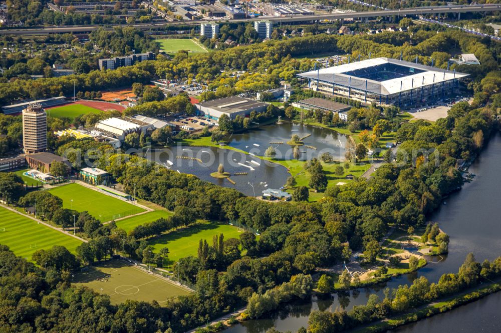 Aerial photograph Duisburg - Wedau Sports Park with the MSV-Arena (formerly Wedaustadion) in Duisburg in North Rhine-Westphalia