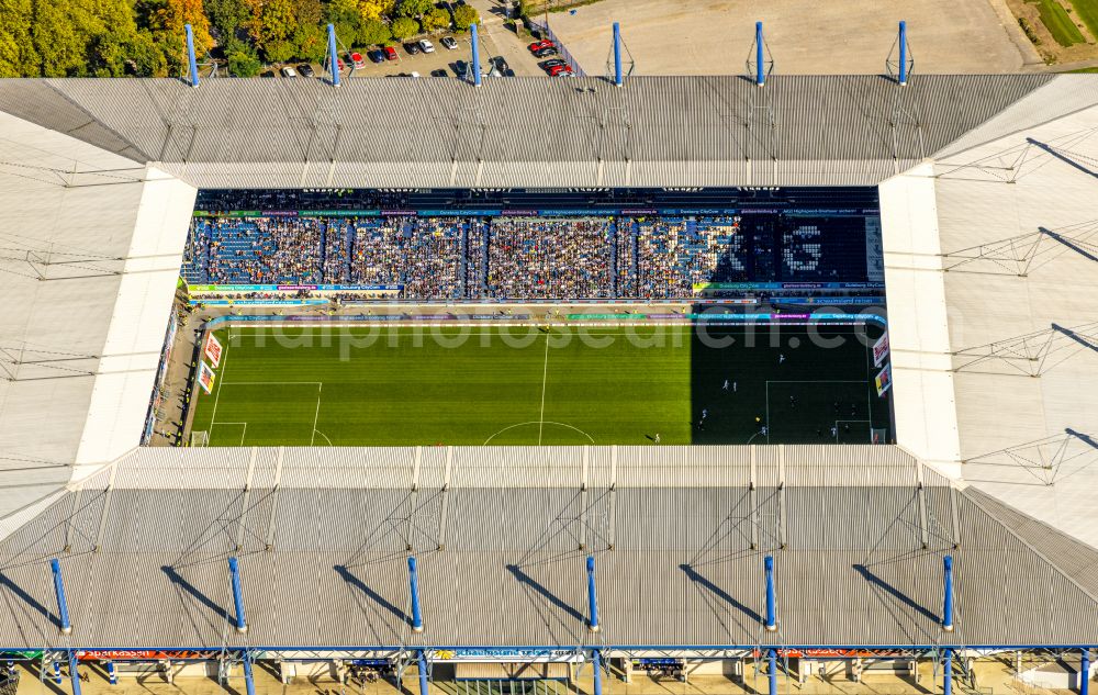 Aerial photograph Duisburg - Wedau Sports Park with the MSV-Arena (formerly Wedaustadion) in Duisburg in North Rhine-Westphalia