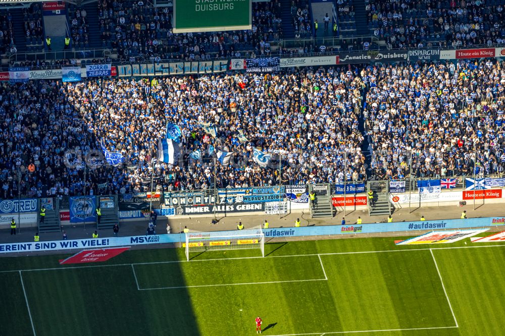 Aerial image Duisburg - Wedau Sports Park with the MSV-Arena (formerly Wedaustadion) in Duisburg in North Rhine-Westphalia