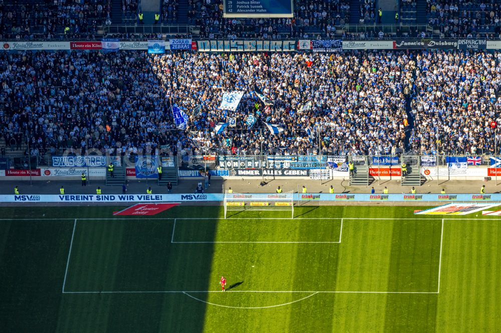 Duisburg from the bird's eye view: Wedau Sports Park with the MSV-Arena (formerly Wedaustadion) in Duisburg in North Rhine-Westphalia