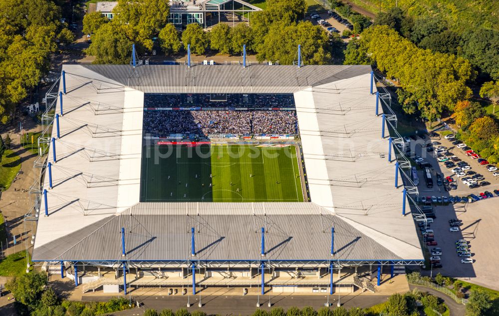 Aerial photograph Duisburg - Wedau Sports Park with the MSV-Arena (formerly Wedaustadion) in Duisburg in North Rhine-Westphalia