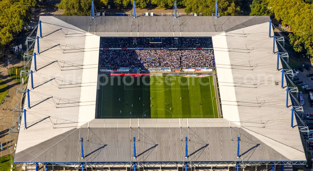 Duisburg from above - Wedau Sports Park with the MSV-Arena (formerly Wedaustadion) in Duisburg in North Rhine-Westphalia