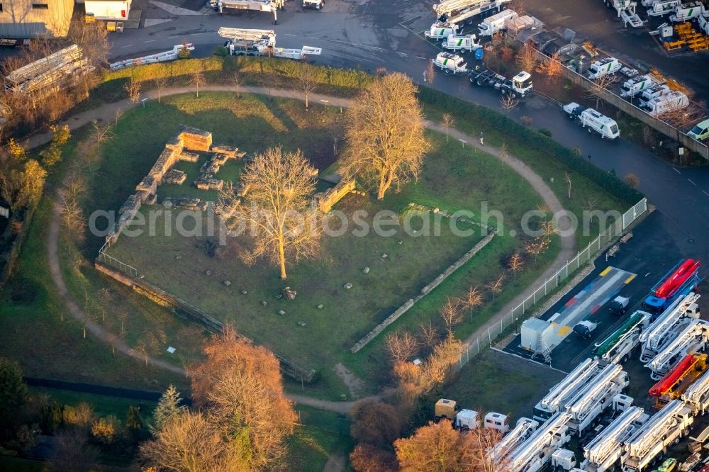 Aerial image Herne - Christmas market - event area in the district Wanne-Eickel in Herne in the state North Rhine-Westphalia, Germany