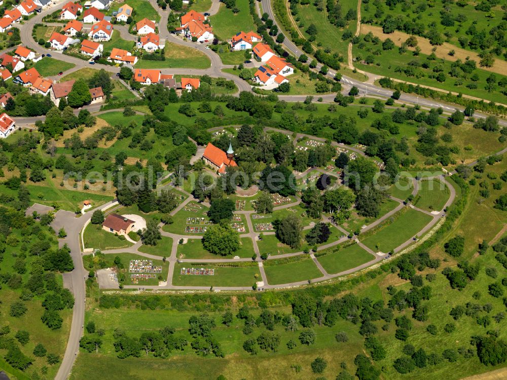 Aerial photograph Mössingen - Fields of wine cultivation landscape in Mössingen in the state Baden-Wuerttemberg, Germany