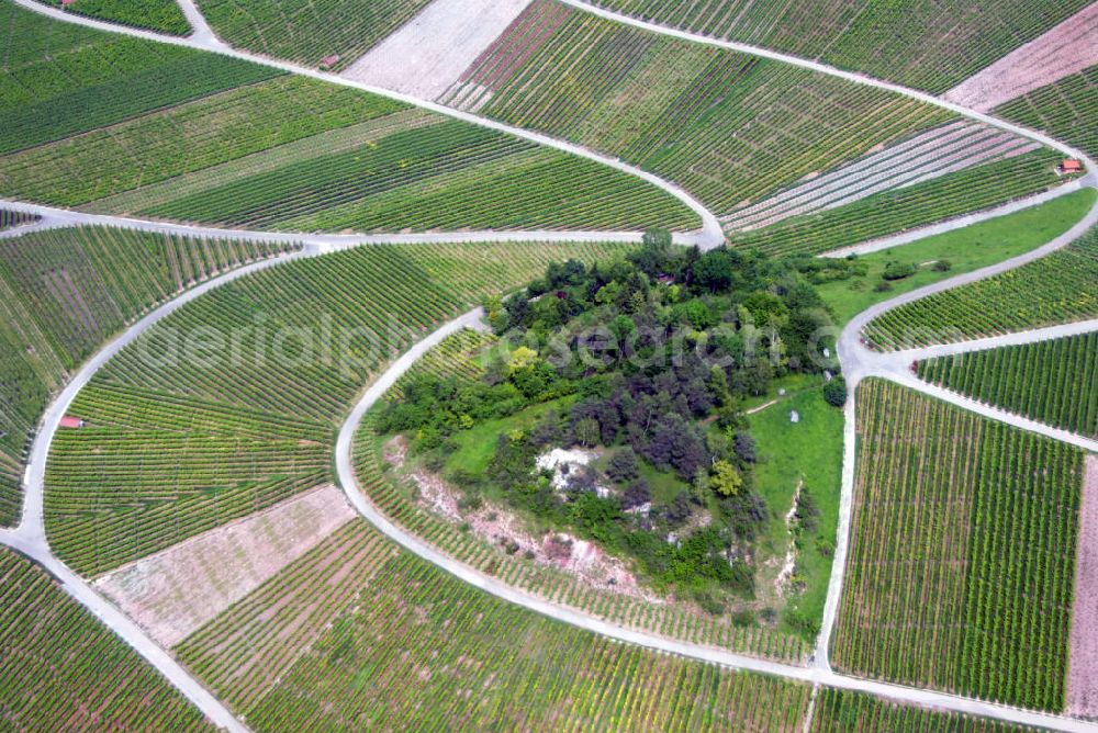 Aerial photograph Weinstadt / OT Strümpfelbach - Blick auf den Weinanbau bei Strümpfelbach. Das Weingut Kuhnle zählt zu den bekanntesten und beliebtesten in ganz Baden-Württemberg.Weingut Kuhnle, Hauptstr. 49, 71384 Weinstadt-Struempfelbach, Tel.: 07151/61293,