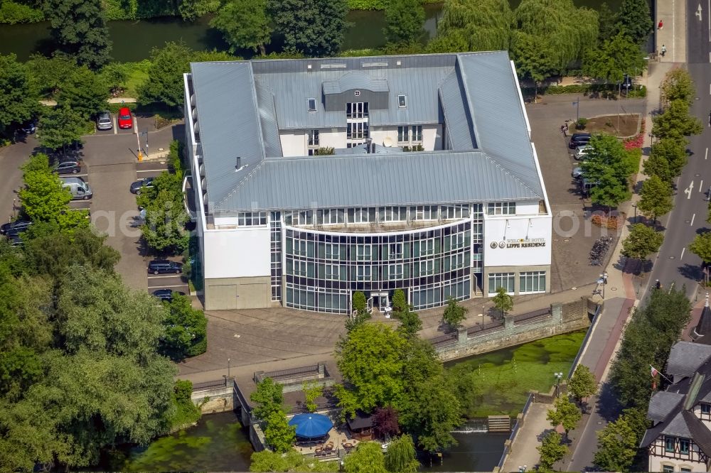 Lippstadt from above - The Welcome Hotel Lippstadt is right on the lip in the middle of Lippstadt in the state North Rhine-Westphalia