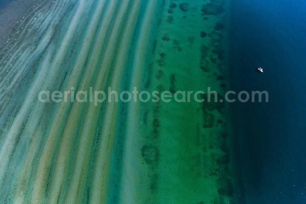 Aerial image Friedrichshafen - Wavy lake bottom on Lake Constance in Friedrichshafen on Lake Constance in the state Baden-Wuerttemberg, Germany