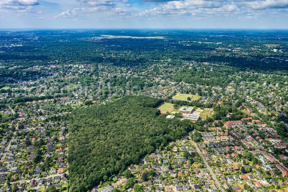 Hamburg from above - Wellingsbuettel district in Hamburg, Germany