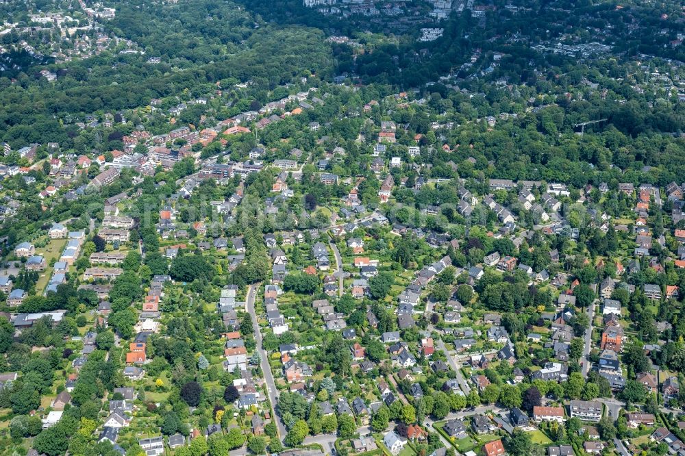 Hamburg from above - Wellingsbuettel district in Hamburg, Germany