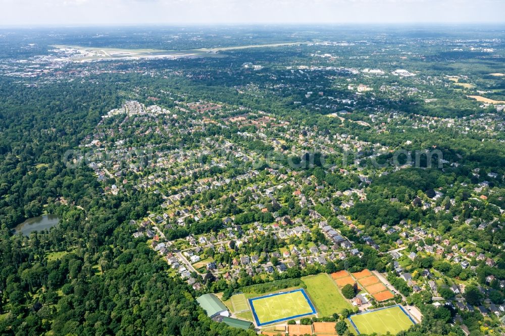 Hamburg from the bird's eye view: Wellingsbuettel district in Hamburg, Germany