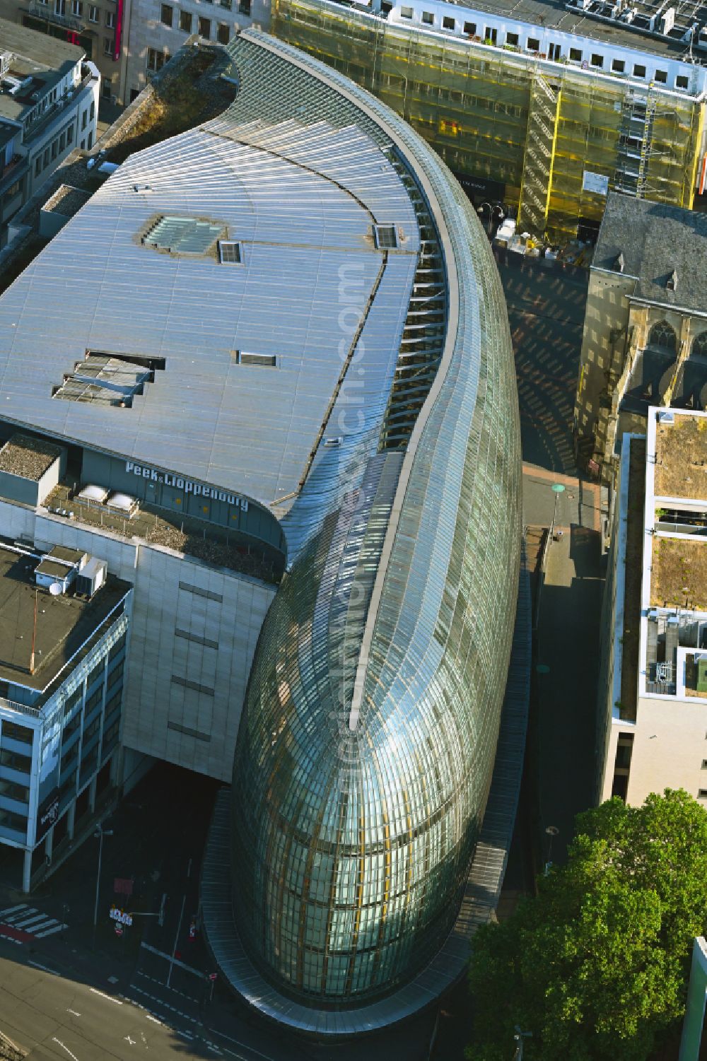 Aerial image Köln - Weltstadthaus (Metropolitan House) of the Peek & Cloppenburg company in Koeln in the state of North Rhine-Westphalia