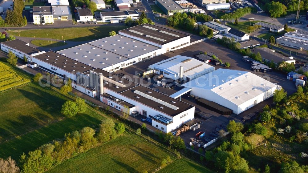 Aerial image Buchholz - WERIT Kunststoffwerke W. Schneider GmbH & Co. KG in Buchholz in the state Rhineland-Palatinate, Germany