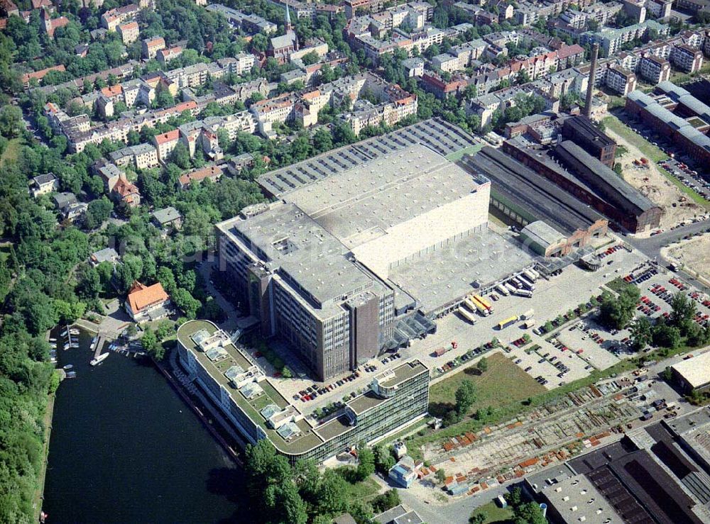 Aerial photograph Berlin - Reinickendorf - Werk der HERLITZ-AG am Borsigturm in Berlin-Reinickendorf.