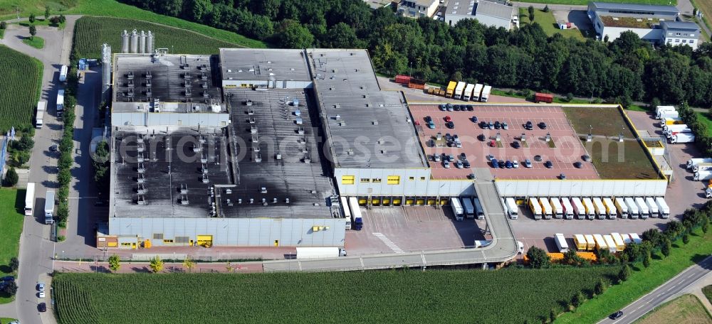 Bietigheim-Bissingen from above - View of factory of Lieken Brot- und backwaren GmbH in Bietigheim-Bissingen in Baden-Wuerttemberg