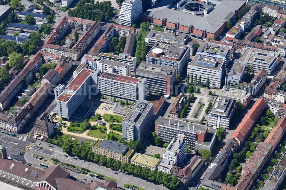 Basel from the bird's eye view: Operating area and headquarters of Syngenta in Basel, Switzerland. Syngenta is active in the agribusiness and crop protection