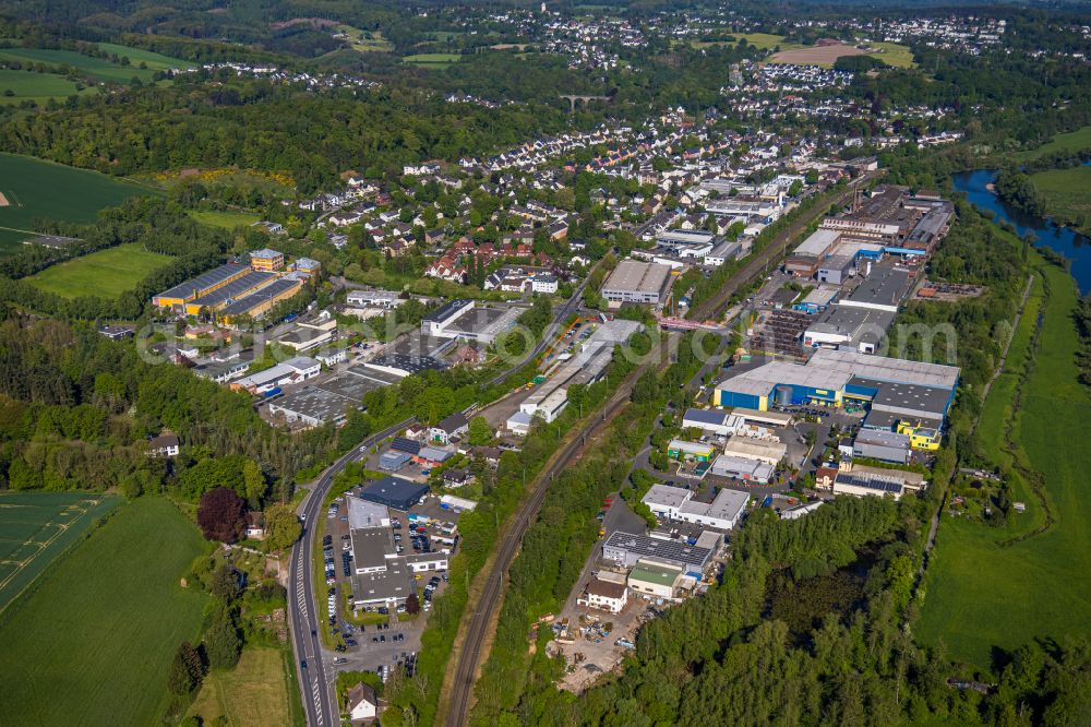 Aerial photograph Wetter (Ruhr) - Building and production halls on the premises of of Moofne Verpackung Carl Bernh. Hoffmann GmbH in the district Wengern in Wetter (Ruhr) in the state North Rhine-Westphalia, Germany