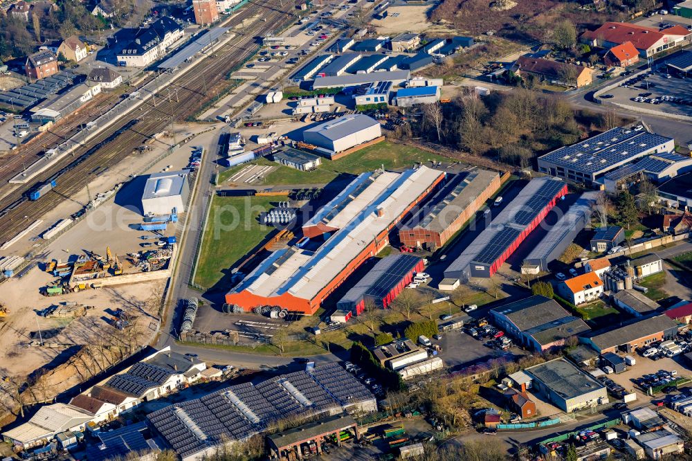 Aerial photograph Haltern am See - Building and production halls on the premises of Set Pipes GmbH Zum Ikenkamp in the district Hamm-Bossendorf in Haltern am See in the state North Rhine-Westphalia, Germany