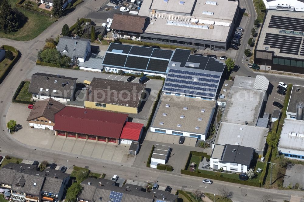 Aerial image Loßburg - Building and production halls on the premises of Aberle Kunststoffverarbeitung GmbH on Max-Eyth-Strasse in Lossburg in the state Baden-Wuerttemberg, Germany