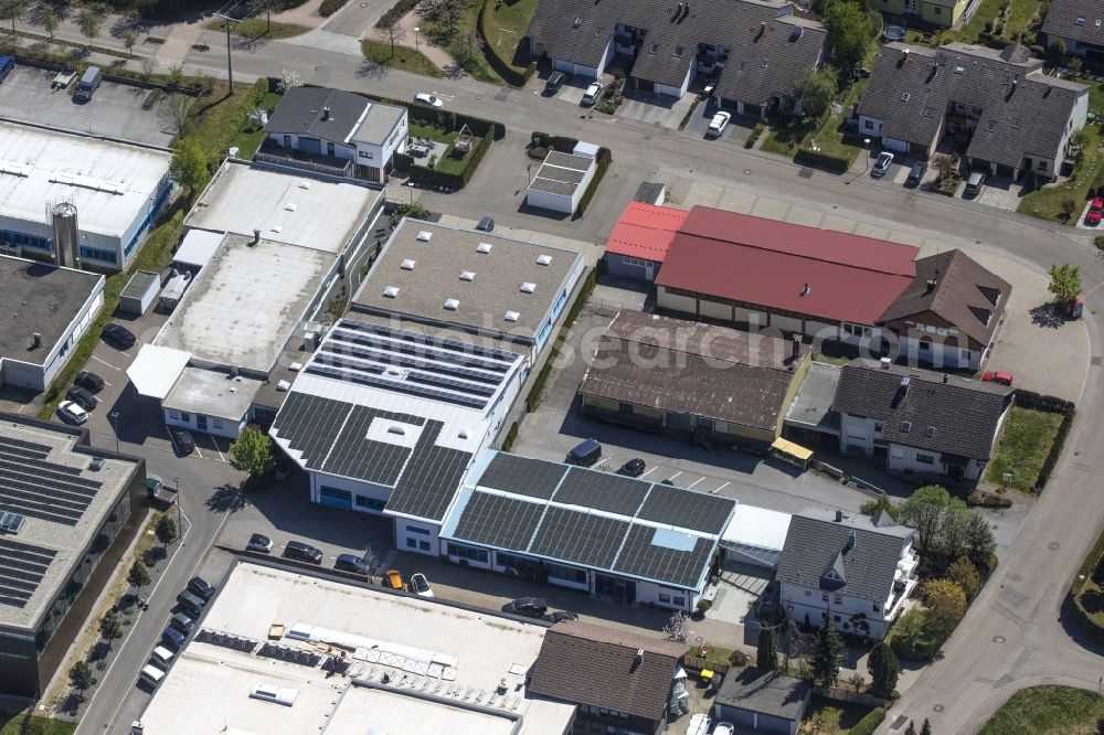 Aerial photograph Loßburg - Building and production halls on the premises of Aberle Kunststoffverarbeitung GmbH on Max-Eyth-Strasse in Lossburg in the state Baden-Wuerttemberg, Germany