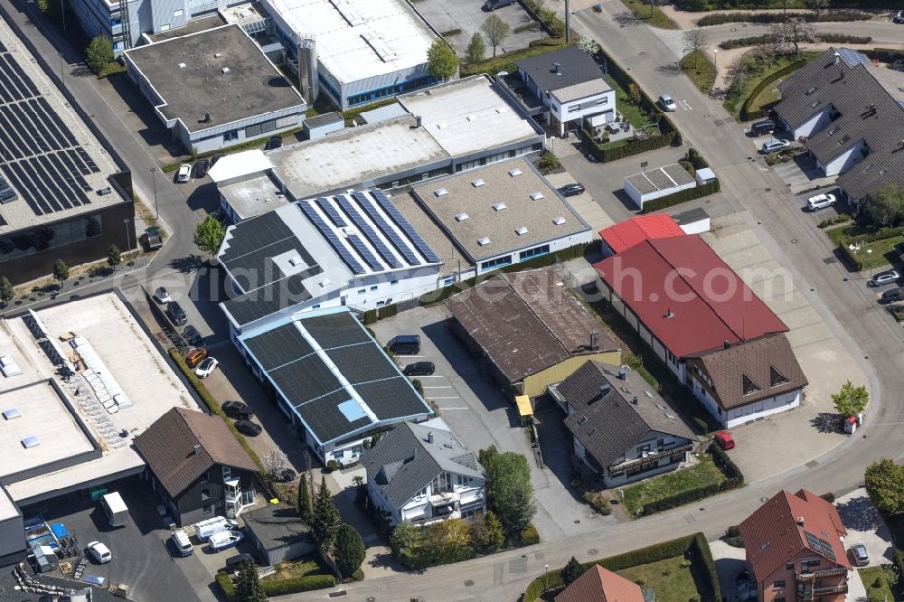 Loßburg from the bird's eye view: Building and production halls on the premises of Aberle Kunststoffverarbeitung GmbH on Max-Eyth-Strasse in Lossburg in the state Baden-Wuerttemberg, Germany