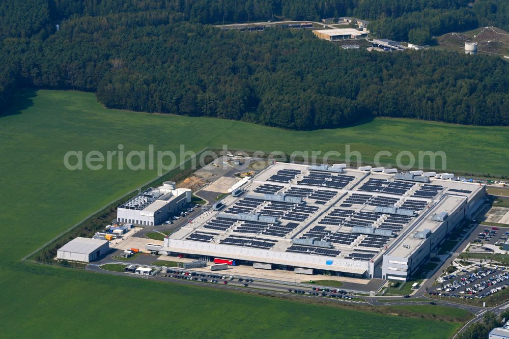 Aerial photograph Kamenz - Building and production halls on the premises of AccuMotive on Nordstrasse in the district Bernbruch in Kamenz in the state Saxony, Germany