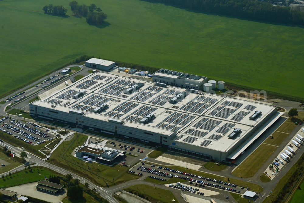 Aerial photograph Kamenz - Building and production halls on the premises of AccuMotive on Nordstrasse in the district Bernbruch in Kamenz in the state Saxony, Germany