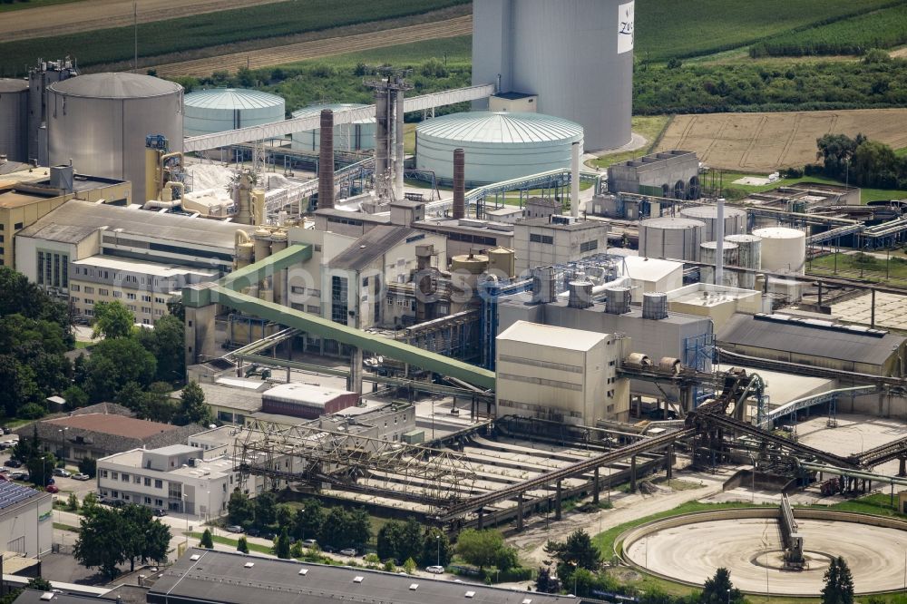 Aerial image Tulln an der Donau - Building and production halls on the premises of Agrana Zucker GmbH Tulln Reitherstrasse in Tulln an der Donau in Lower Austria, Austria