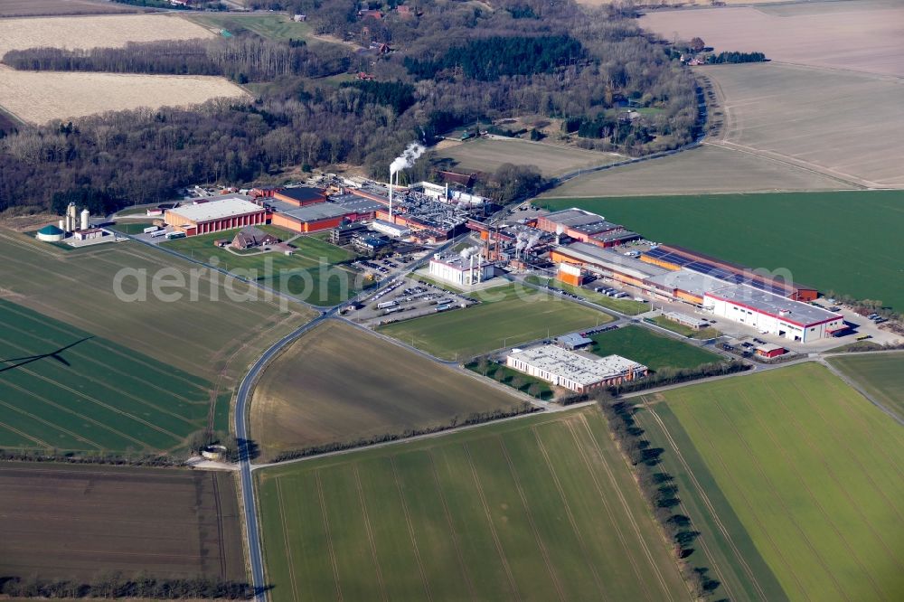 Wildeshausen from above - Building and production halls on the premises Agrarfrost GmbH in Wildeshausen in the state Lower Saxony, Germany