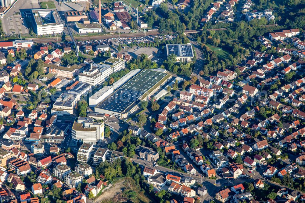 Winnenden from above - Building and production halls on the premises of Alfred Kaercher GmbH & Co. KG on street Seestrasse in Winnenden in the state Baden-Wuerttemberg, Germany