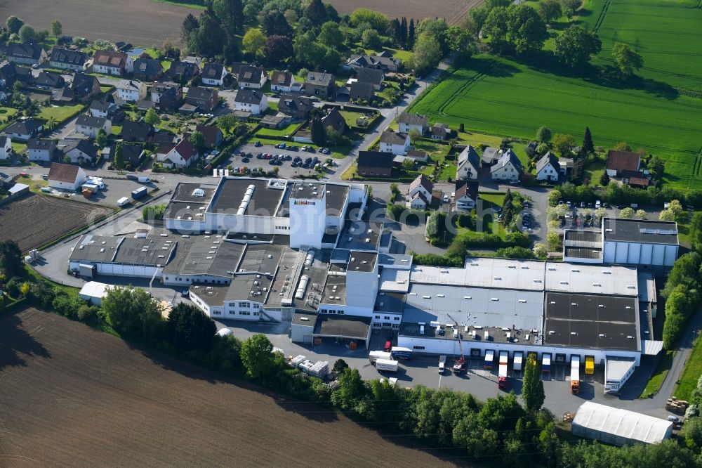 Aerial image Enger - Building and production halls on the premises of Alligator Farbwerke GmbH in Enger in the state North Rhine-Westphalia, Germany