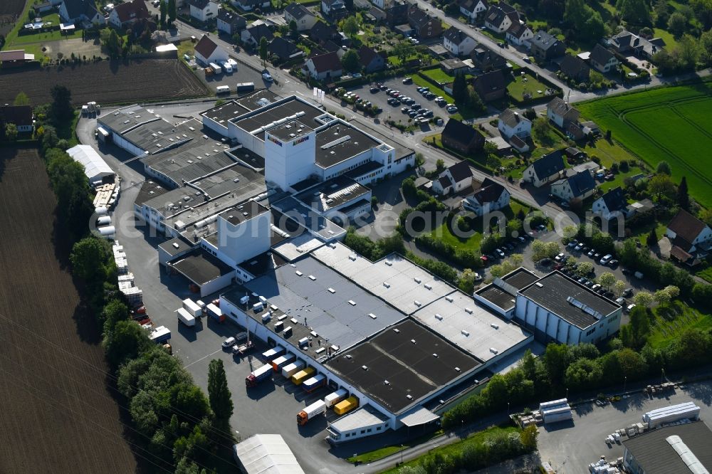 Aerial photograph Enger - Building and production halls on the premises of Alligator Farbwerke GmbH in Enger in the state North Rhine-Westphalia, Germany