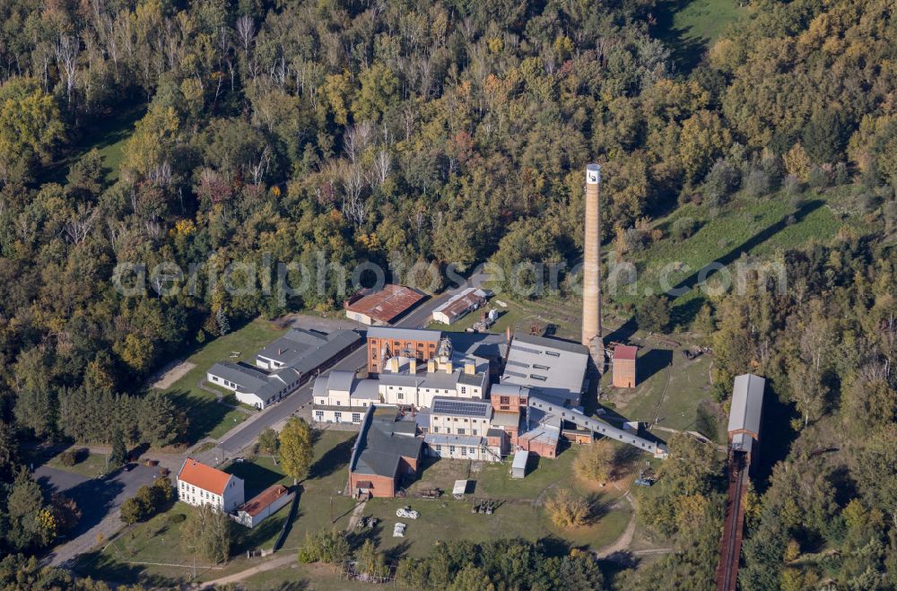 Uebigau-Wahrenbrück from the bird's eye view: Plant site of the old factory Brikettfabrik Louise in Uebigau-Wahrenbrueck in the state Brandenburg, Germany