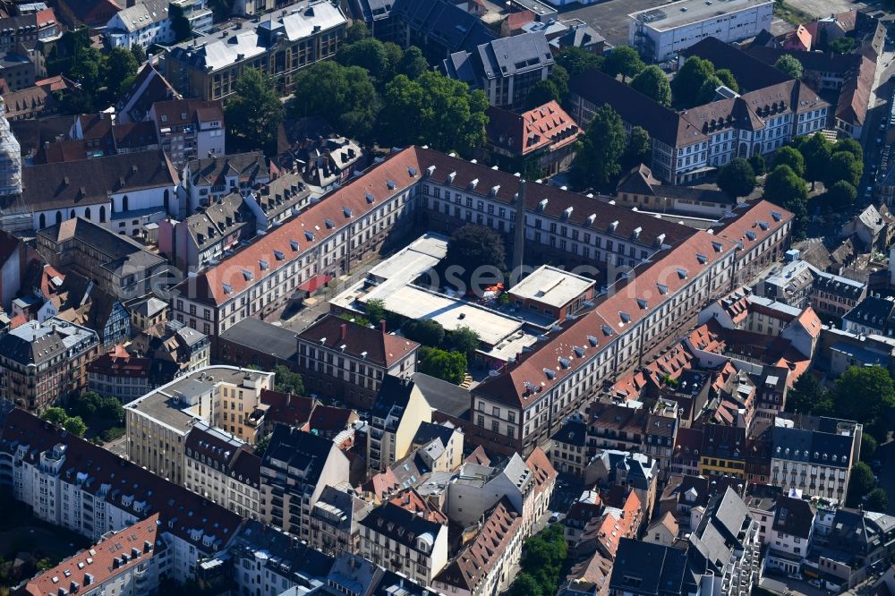 Aerial image Strasbourg - Straßburg - Factory premises of an old tobacco factory on the Rue de la Krutenau in Strasbourg - Strasbourg in Grand Est, France