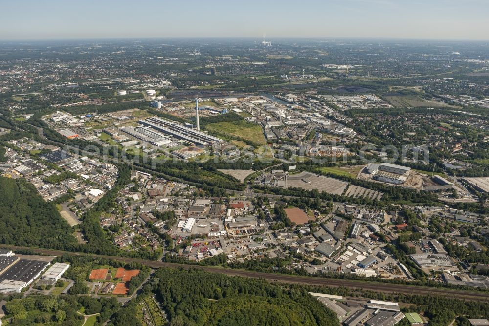 Aerial image Essen - Premises of aluminum - hut TRIMET ALUMINIUM AG in Essen, North Rhine-Westphalia NRW