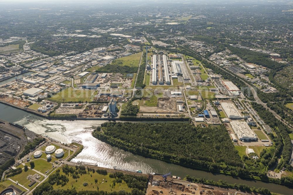 Essen from above - Premises of aluminum - hut TRIMET ALUMINIUM AG in Essen, North Rhine-Westphalia NRW