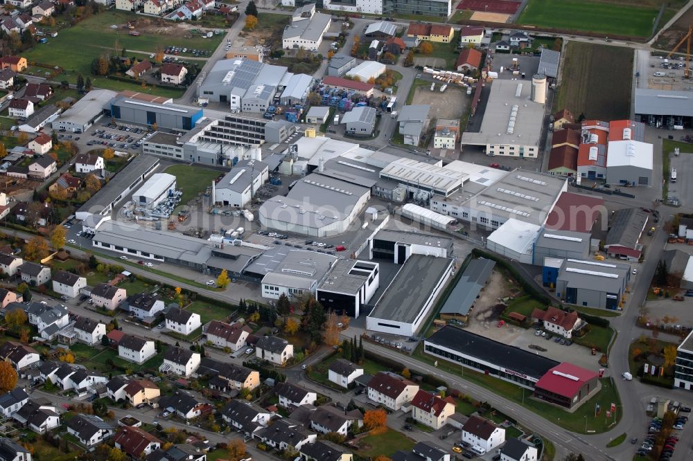 Aerial image Beilngries - Building and production halls on the premises of Aluminiumgiesserei Jura-Guss GmbH in Beilngries in the state Bavaria, Germany