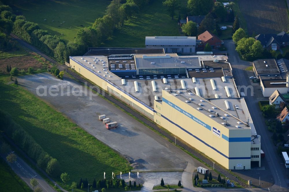 Verl from the bird's eye view: Building and production halls on the premises of Aluminium works of Johann Graute GmbH & Co. KG in Verl in the state North Rhine-Westphalia